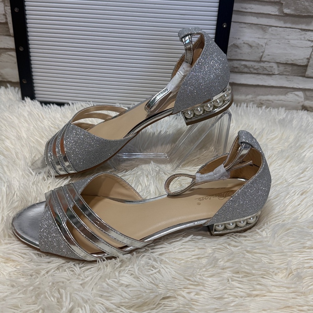 DUNION Elegant Silver Women's Sandals